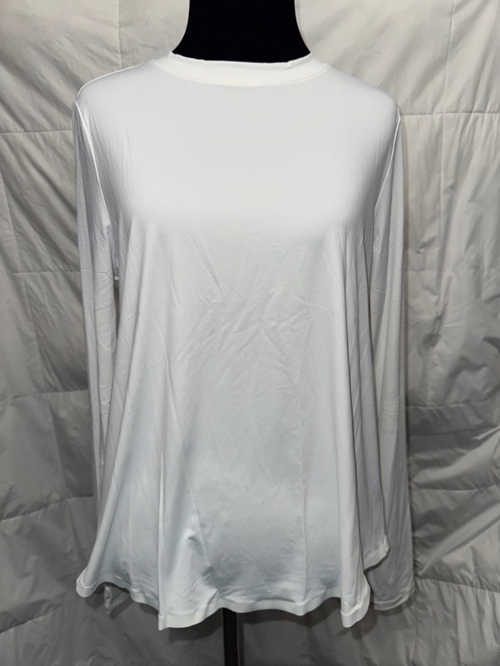 SPANX White Long-Sleeve Crew Neck Top